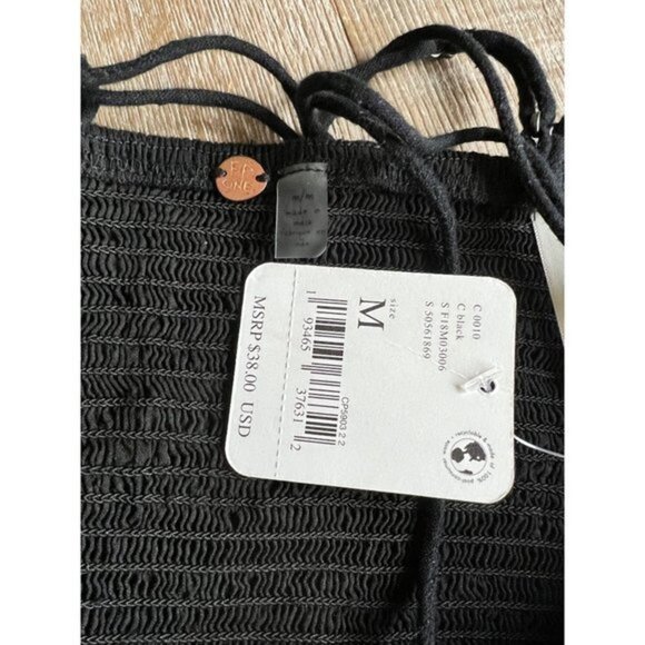 NWT Free People Adella Longline black Bralette SIZE M - Picture 6 of 7
